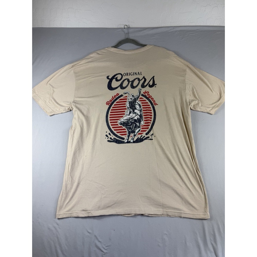 Tee Luv x Coors western graphic beige ss tee, men's 3xl t-shirt